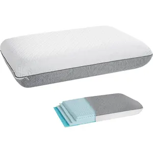 Firm Thin Memory Foam Pillow-16 Heights from 0.75 to 4.5in, Cooling Cervical Pillow for Neck Pain Relief, CertiPUR-US Neck Pillow for Side/Back/Stomach Sleepers,Removable Cover