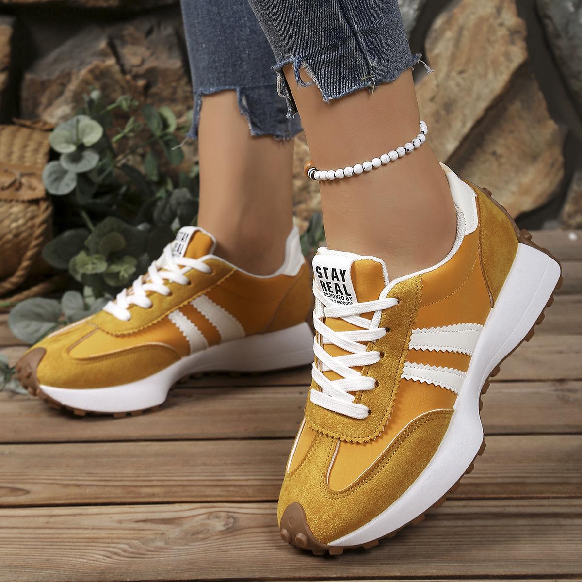 Trendy Women Platform Sneakers Thick Sole Lace Up Shoes for Height Boost Comfortable Lightweight Casual Trainers Ideal for Everyday Use Four Seasons Outdoor and Indoor Wear