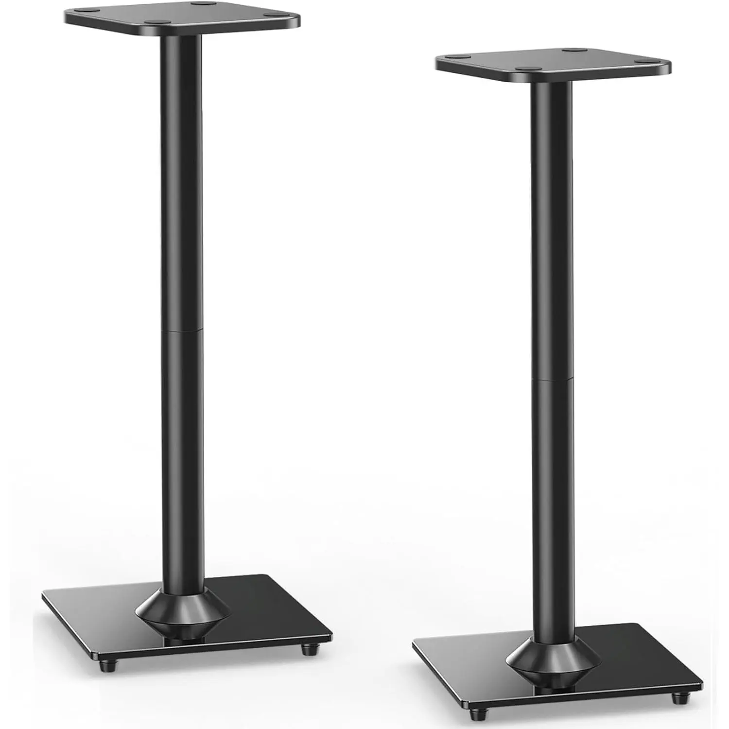 Speaker Stand Pair, 31 Inch Height Bookshelf Speaker Stands for  Speaker Large Speaker Up to 22 lbs, Surround Sound Speaker Stand with  Management, Black