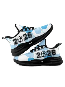 Men's 2026 Soccer Football Hexagon Pattern Running Shoes, Stylish Breathable Trainers, Comfortable Casual Footwear