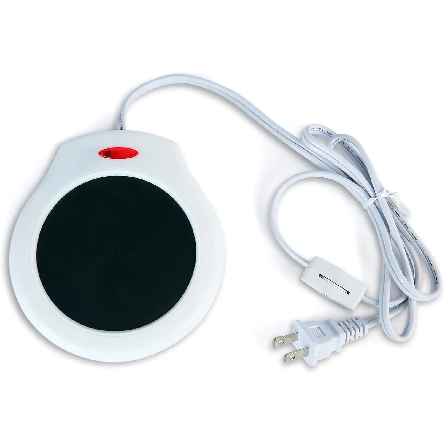 Home&Office Desktop Electric Mug Warmer-Coffee/Tea/Cocoa/Soup-Scented Candles Gift for Winter 1pcs(White and Black (CFW001-White)