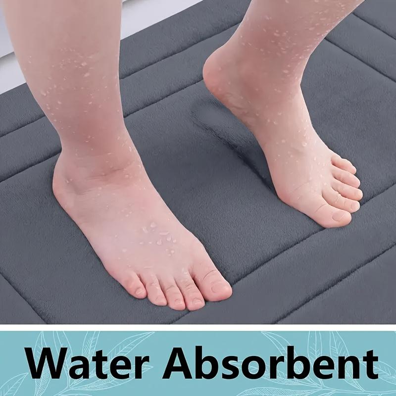 3-Pack Ultra Absorbent Bath Mats | Non-Slip Bathroom Rugs, Soft and Comfortable Polyester, Rectangle Shape, Machine Made, Universal Holiday Use