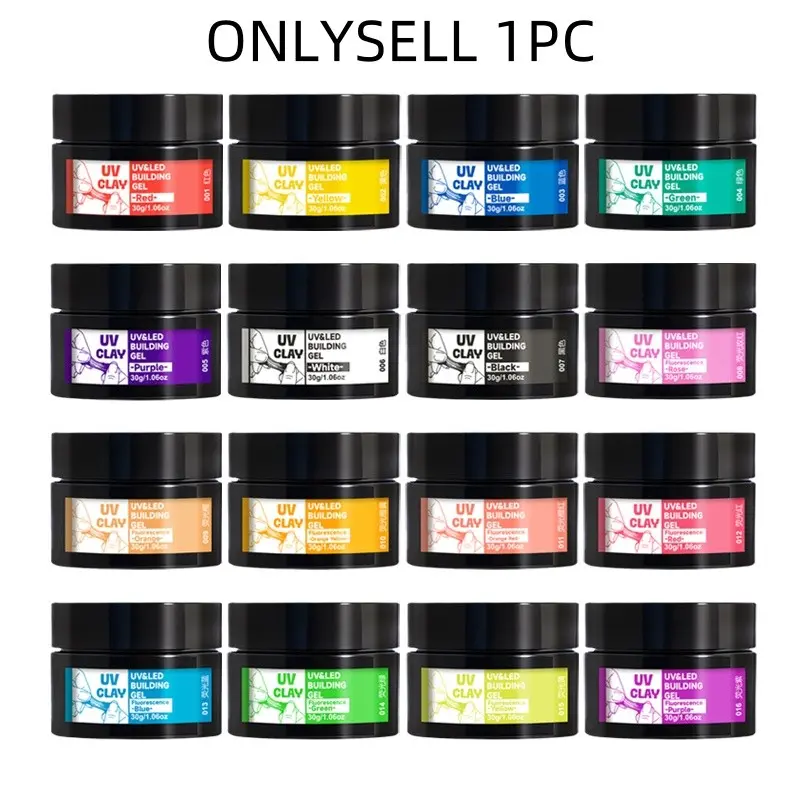 16 colors UV Light Curing Putty(uv clay) 30g/1.06oz - Multi-Purpose Adhesive for Crafts, Diy Craft Gifts, Repair, 3D Print Fixes, Quick-Curing, Durable & Easy to Use - Ideal for Professionals and Hobbyists, DIY jewelry making filler