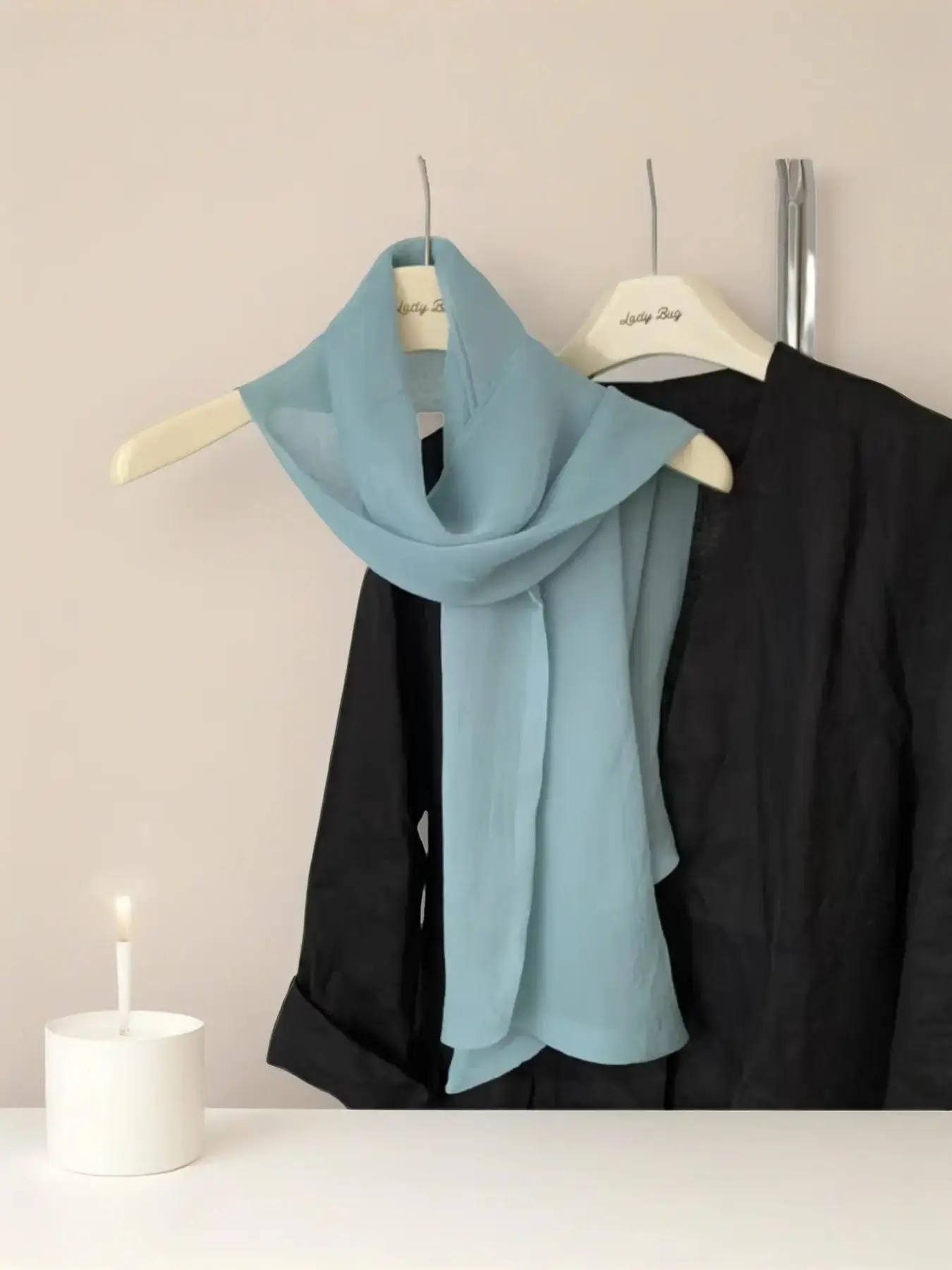 2026 new scarf ribbon women's spring summer soft comfortable solid color versatile neck protection long scarf
