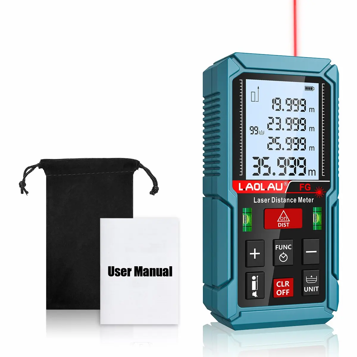 Digital Laser Distance Meter with Timer Function, Laser Rangefinder, High Precision, 50m/100m/150m, LCD Display, Area/volume/Pythagorean Measurement, 99 Data Storage, DIY Tools, Construction Measuring Garget