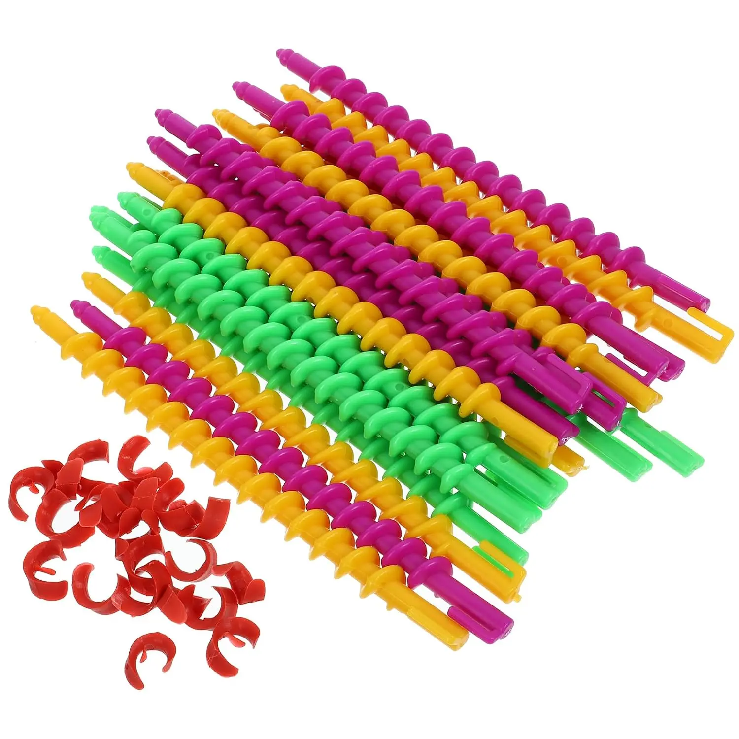 20Pcs Spiral Perm Rods Hair Curlers 6.10 Inch Lightweight Rollers for Diy Tight Curls Waves Styling Tools