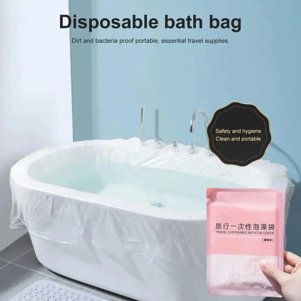 Disposable Rectangular Waterproof Plastic Bathtub Liner (1pc, 260x120cm, 1-20Pcs Set Option) - Thick, Hassle-Free, Disease Spread Prevention, Health Protection for Home, Public Baths