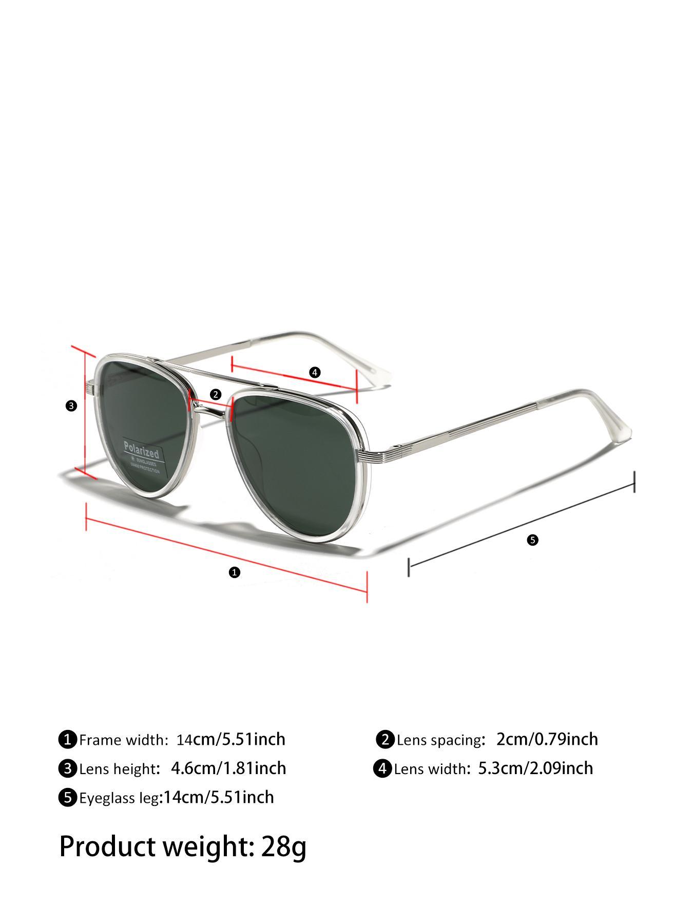 Unisex Vintage Metal Frame Sunglasses, Aviator Polarized Sunglasses, Trendy Casual Sunglasses for Travel Use, Fashion Accessories for Outdoor Activities