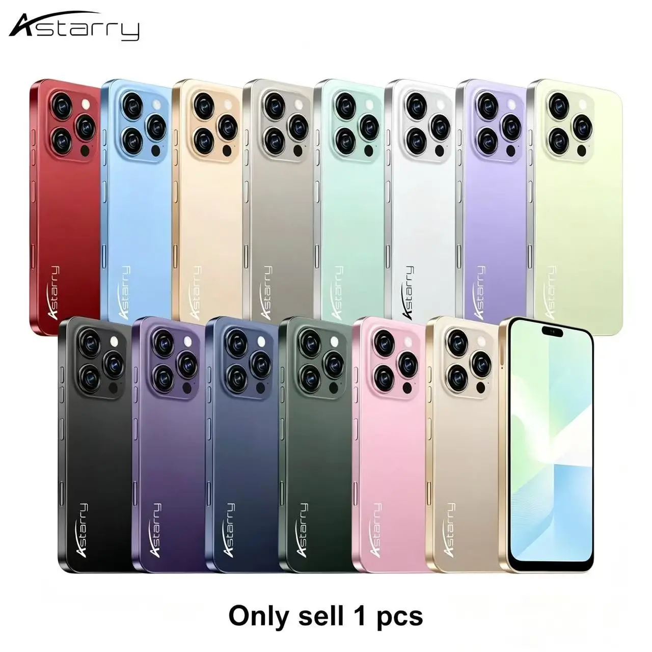 Astarry-4g Smart Phone 16 Pro Max, 6.93-Inch Screen, 8-Core Chip, 4GB+64GB/6gb+64GB RAM, Dual Sim, WiFi, Bluetooth-compatible, GPS, Android Os, Cellphone Smartphone