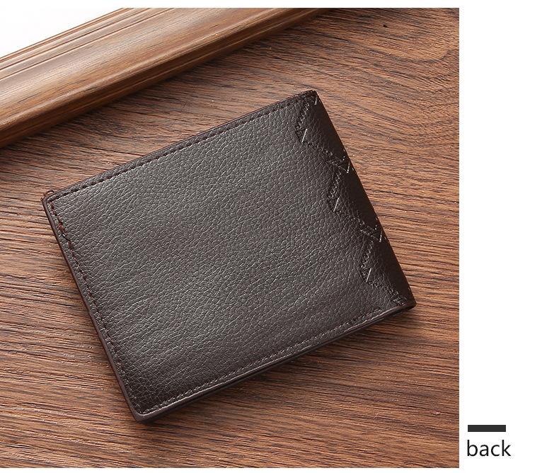 PU coin wallet, card bag, men's wallet, short style, trendy print