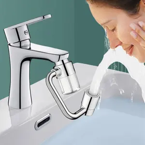 Flexible All-Angle Water Flow & Filtered Clean Water | 1440 Degree Rotatable Faucet Extension Aerator, Dual Mode Filtered Spray Head for Kitchen Bathroom Sink Daily Washing