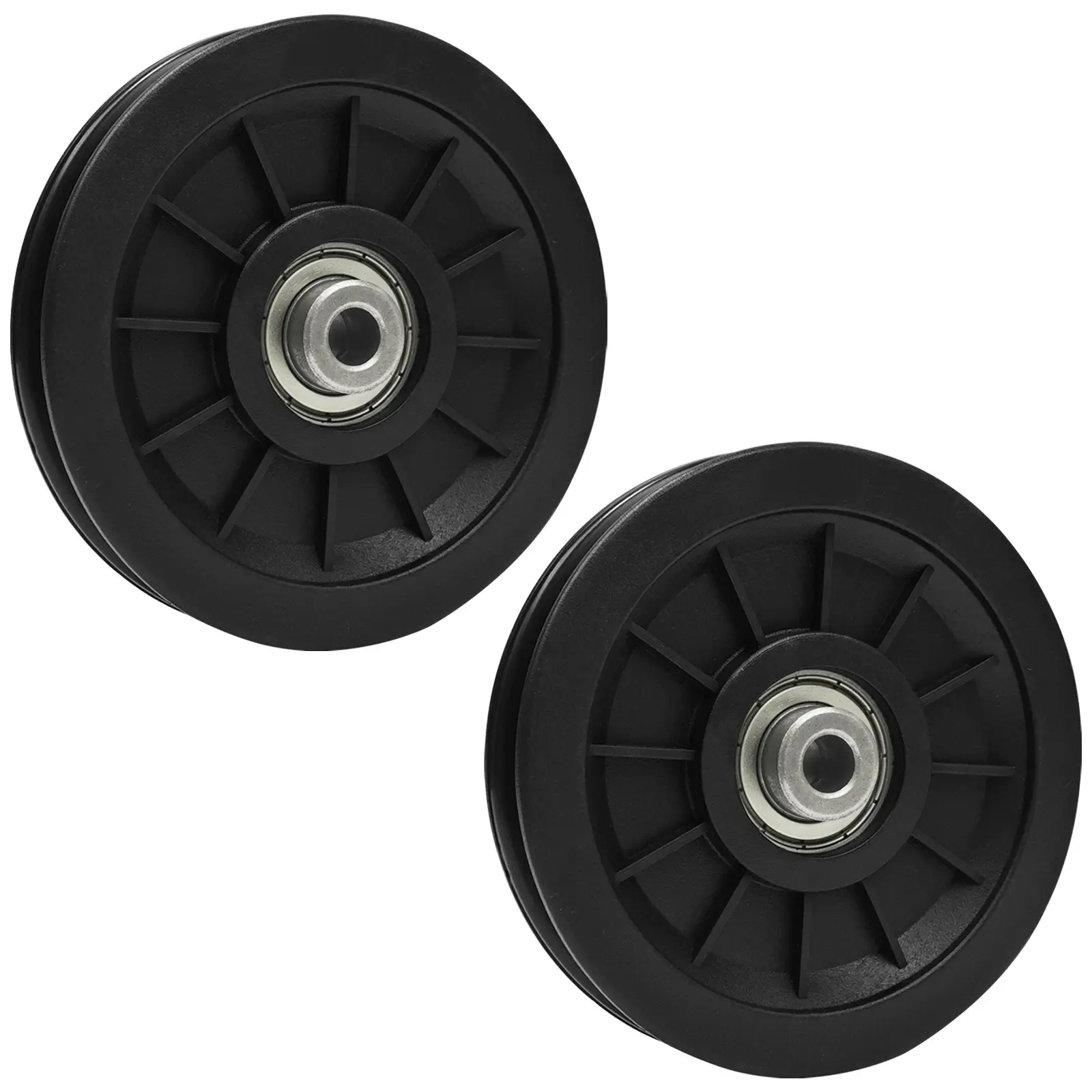 Universal Nylon Pulley Wheel, 11cm/4.33in Bearing Pulley, Gym Equipment Accessory, Cable Machine, Garage Door Parts