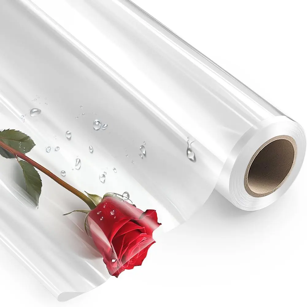 Clear Celloane Wrap Roll 16" 3 Mil Thick Celloane For  Basket  Goodie Wrapping Craft Flower Bouquet Plastic (Clear, 100ft (16in Width))