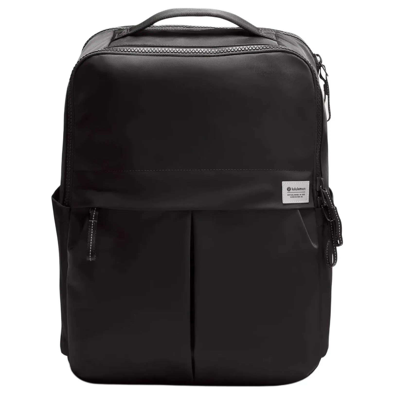 Lululemon Everyday 21L Backpack - Unisex Casual Style Black Small Carry On Casual Brand Logo Adjustable Buckle Backpack with Side Pockets, Adjustable Straps, Small Backpacks, Carry On Backpacks