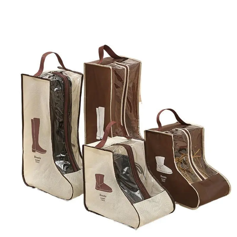 Transparent Boot Shoe Storage Pouch - Waterproof Stackable Bags for Universal Sizes Long & Short Boots, Everyday Daily Home Storage Fashion Organizer Accessory Essential