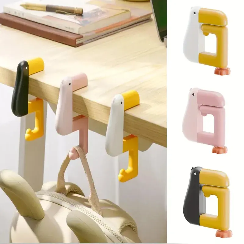 Office Specific Side Hanging Bag Thinking Duck Schoolbag Hook Adjustable Detachable Desk Side Backpack Hook No Drilling