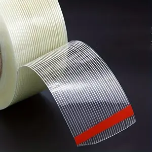 High Adhesive Wide Binding Tape, 30mm X 50m, Reinforced Packaging Tape, Glass Fiber Filament Clear Tape, Transparent Strapping Tape