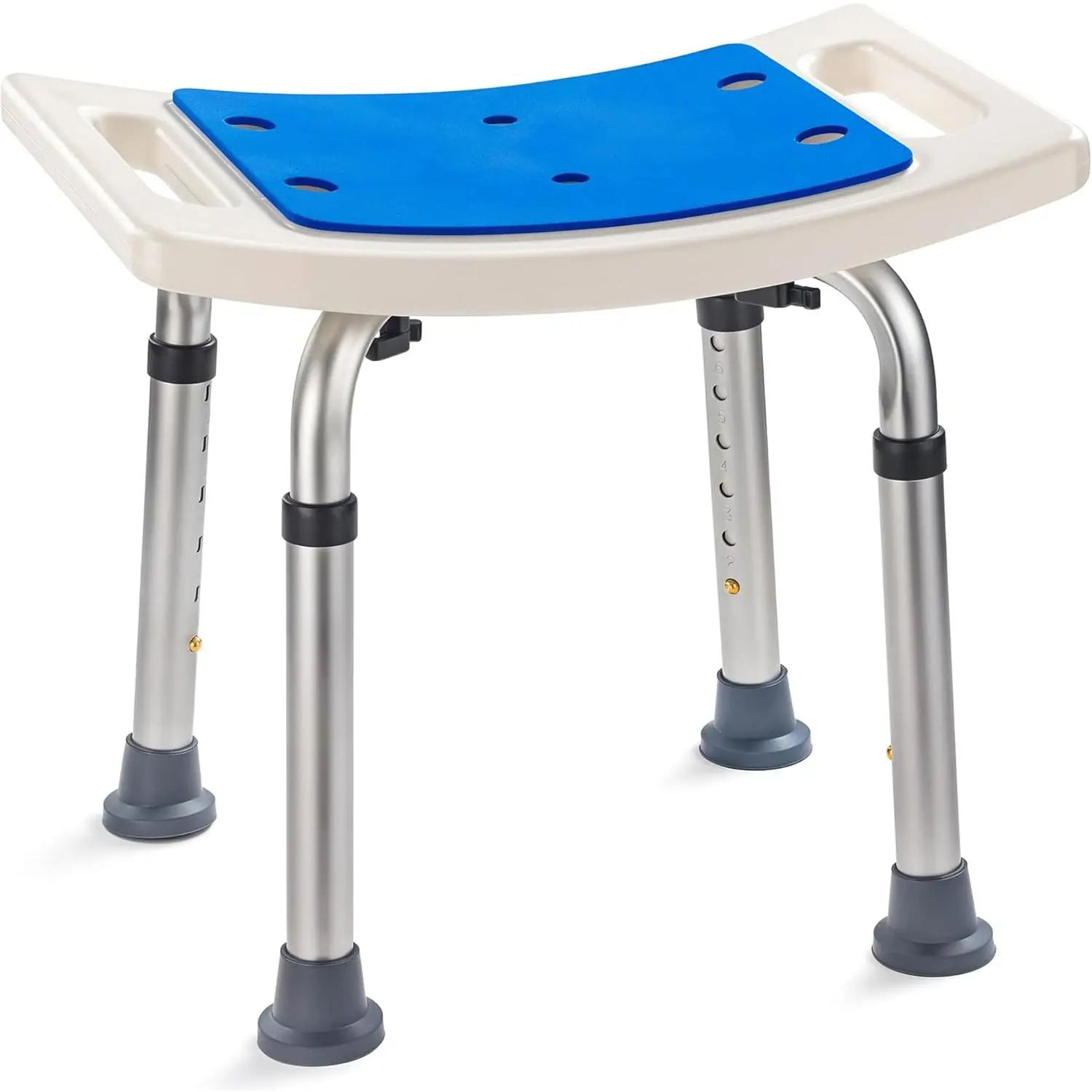Shower Chair for Inside Bathroom 350 lbs Shower Stool with Adjustable Height, Portable Heavy-Duty Bath Bench Padded Seat for Tub Bathroom Chair for Elderly and Disabled FSA/HSA Eligible