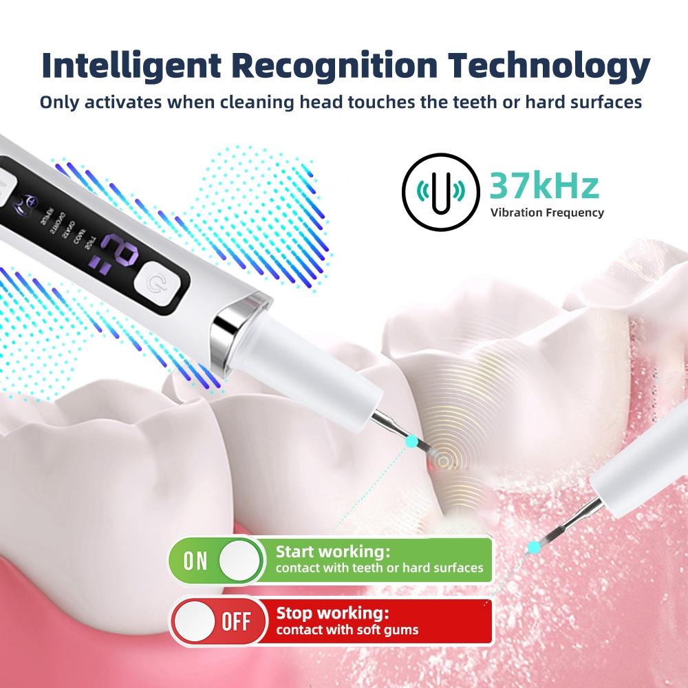 Electric Tooth Cleaner with LED Light, 4 Modes Teeth Cleaning Tool , With 2 Cleaning Heads, Oral Care Teeth Cleaning Tool USB Rechargeable Teeth Cleaning Machine Electric Tooth Cleaner with LED Light, 4 Modes Teeth Cleaning Tool , With 2 Cleaning Heads, Oral Care Teeth Cleaning Tool USB Rechargeable Teeth Cleaning Machine