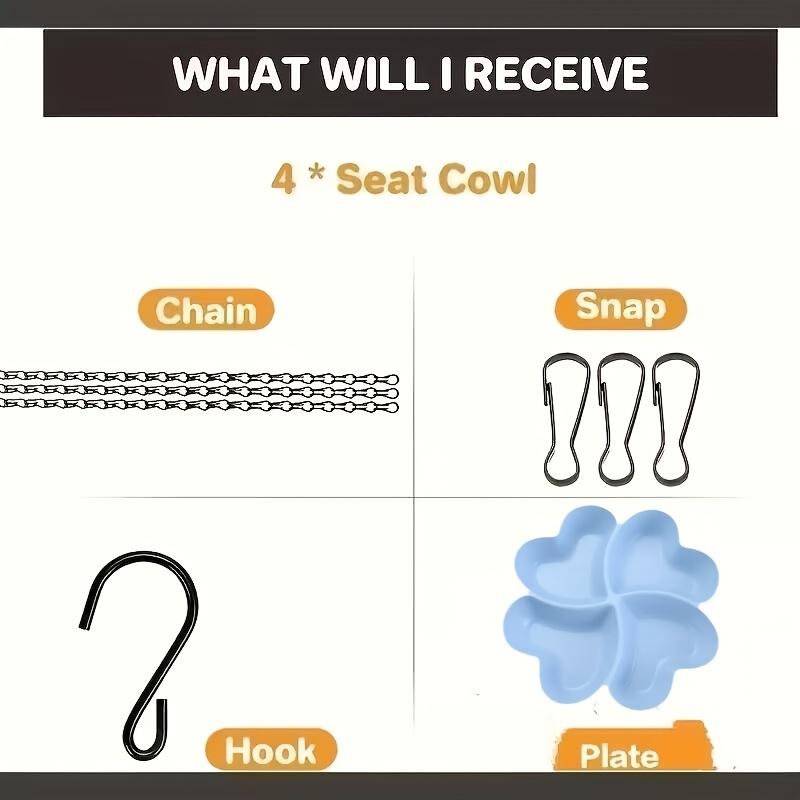 1PCS Hanging Bird Feeder & Water Bowl – Durable Plastic, Multi-Function for Parrots & Hummingbirds, Decorative Bird Station, Easy to Hang