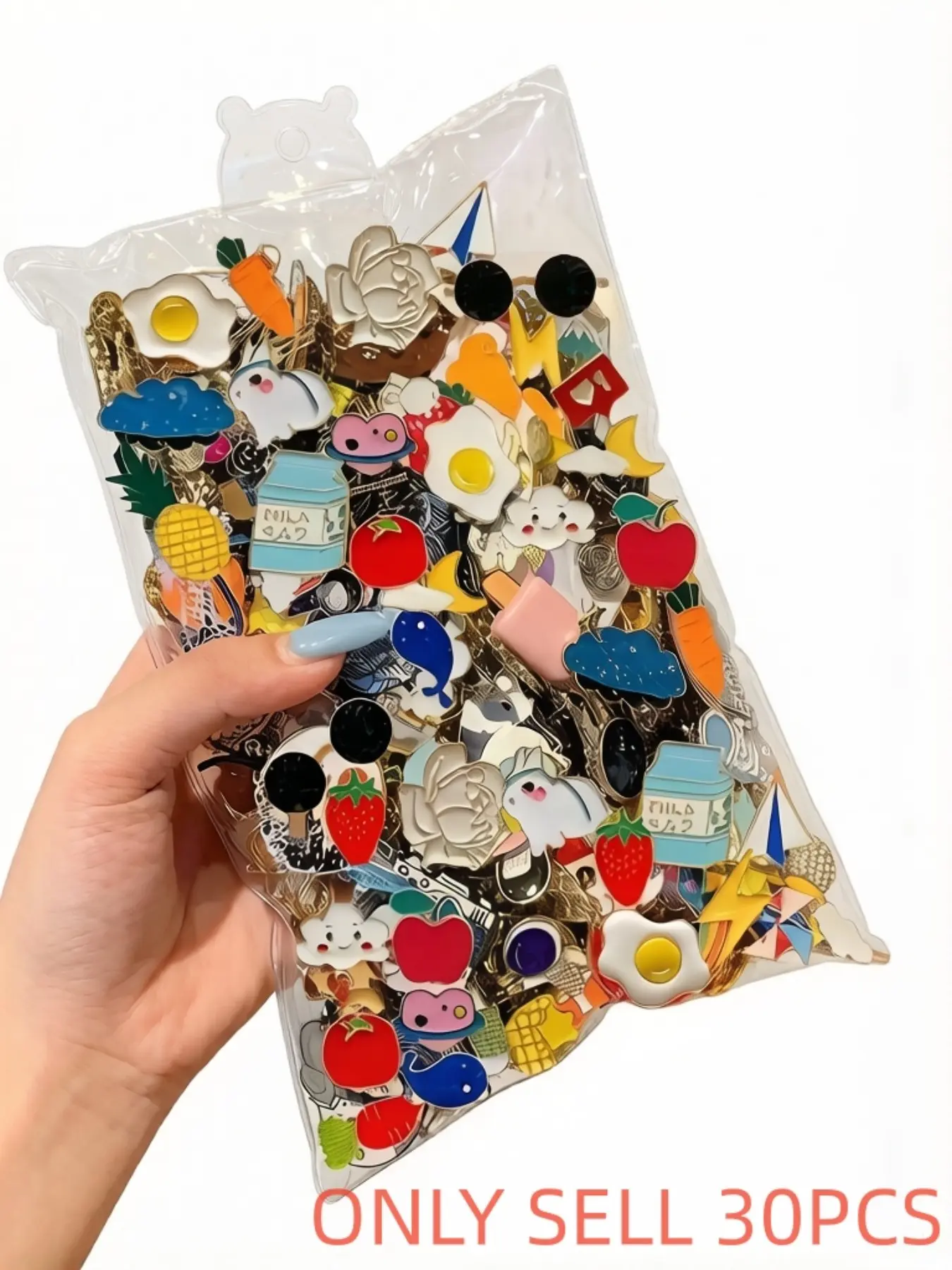 30 Piece Cute Enamel Pin Set, Various Cartoon Designs, Brooch Pins for Backpack Lapel Jeans Sweater Jacket, Unisex Fashion Accessories