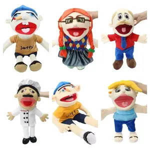 40-60cm Jeff Hand Puppet Toy Open Mouth Funny Plush  big plush Toy Zombie Rock Jeff Family Hand Puppet Mouth Move Children Toys