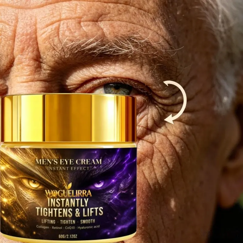Instantly Firming and Tightening Men's Eye Cream - Instantly Smooths Wrinkles on Eyelid Skin. Contains collagen and retinol. Improves appearance of dark circles, bruises or blue spots, and smooths fine lines, wrinkles, and crow's feet.