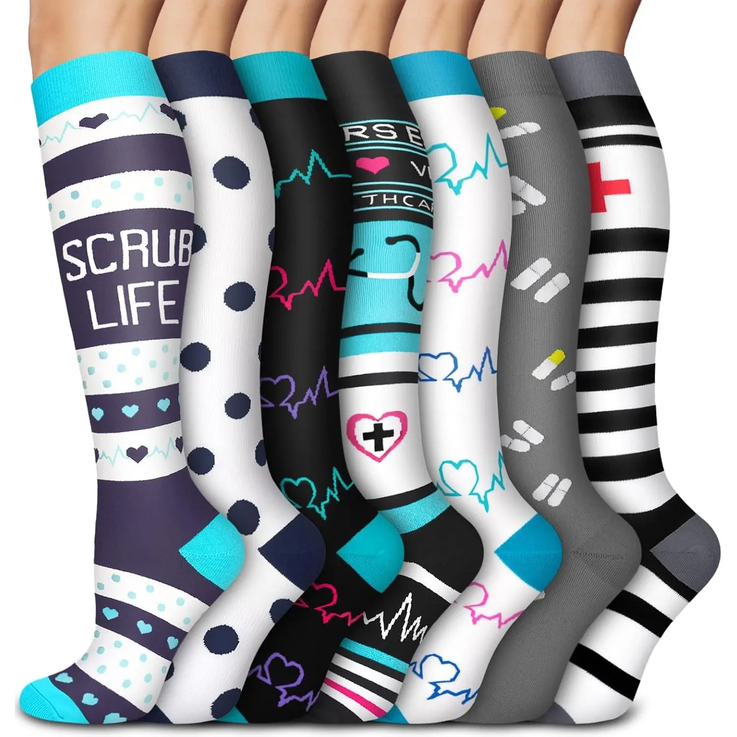 Medical Compression Socks  Women & Men, Support Knee High Socks  Running,Nurses,Travel