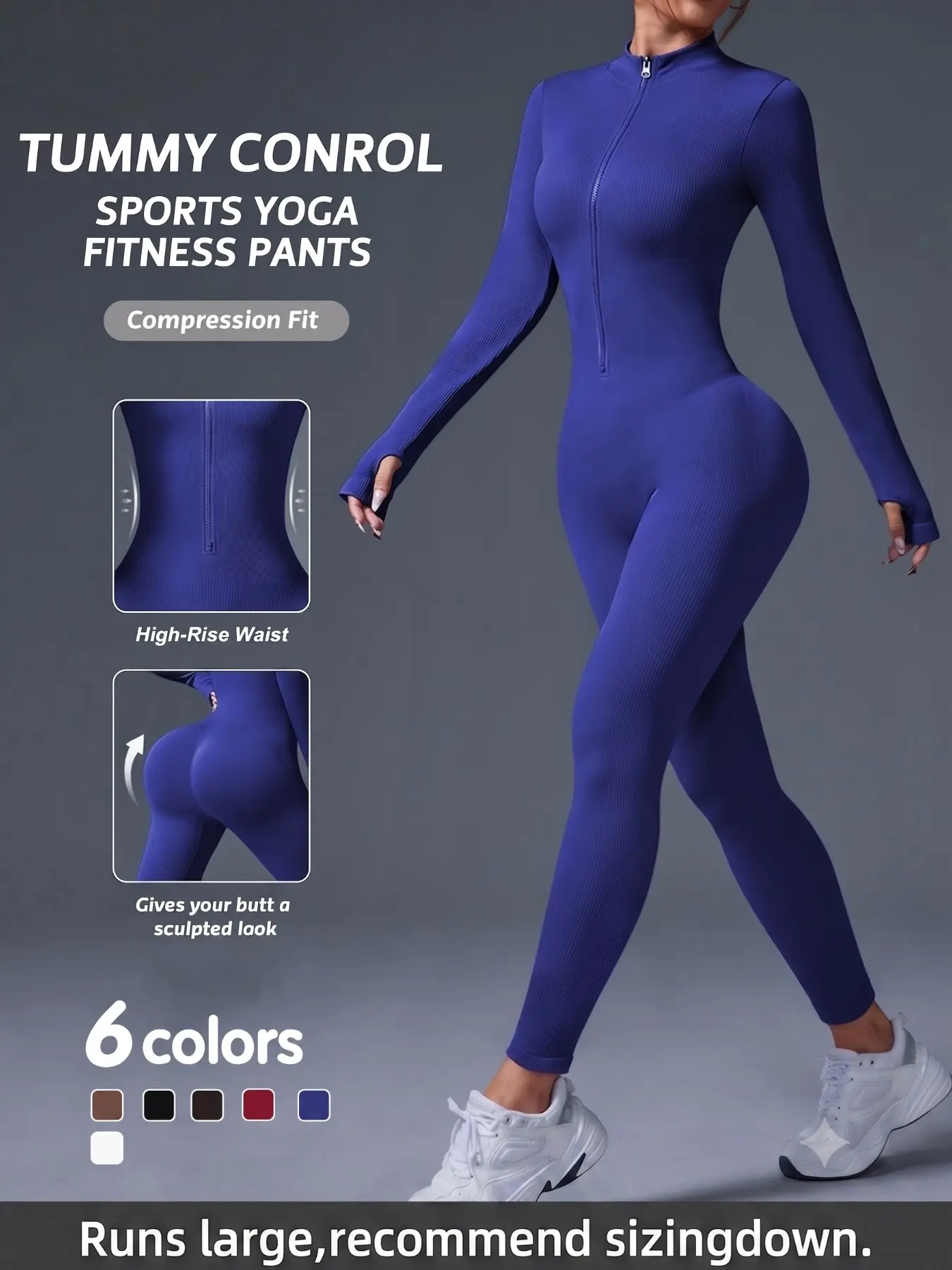 Women's Slim Fit Sports Jumpsuit, Tight Fitting Jumpsuit, Waist Tightening Design, Stylish Cut, Suitable for Indoor & Outdoor Activities, Gym Wear, Stylish Activewear, Stretchable Activewear, Sportswear Jumpsuits