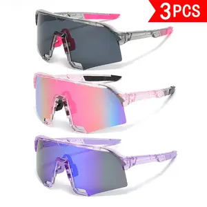 3Pcs Oversized UV400 Sunglasses, Trendy Colorful Shades for Men Women
