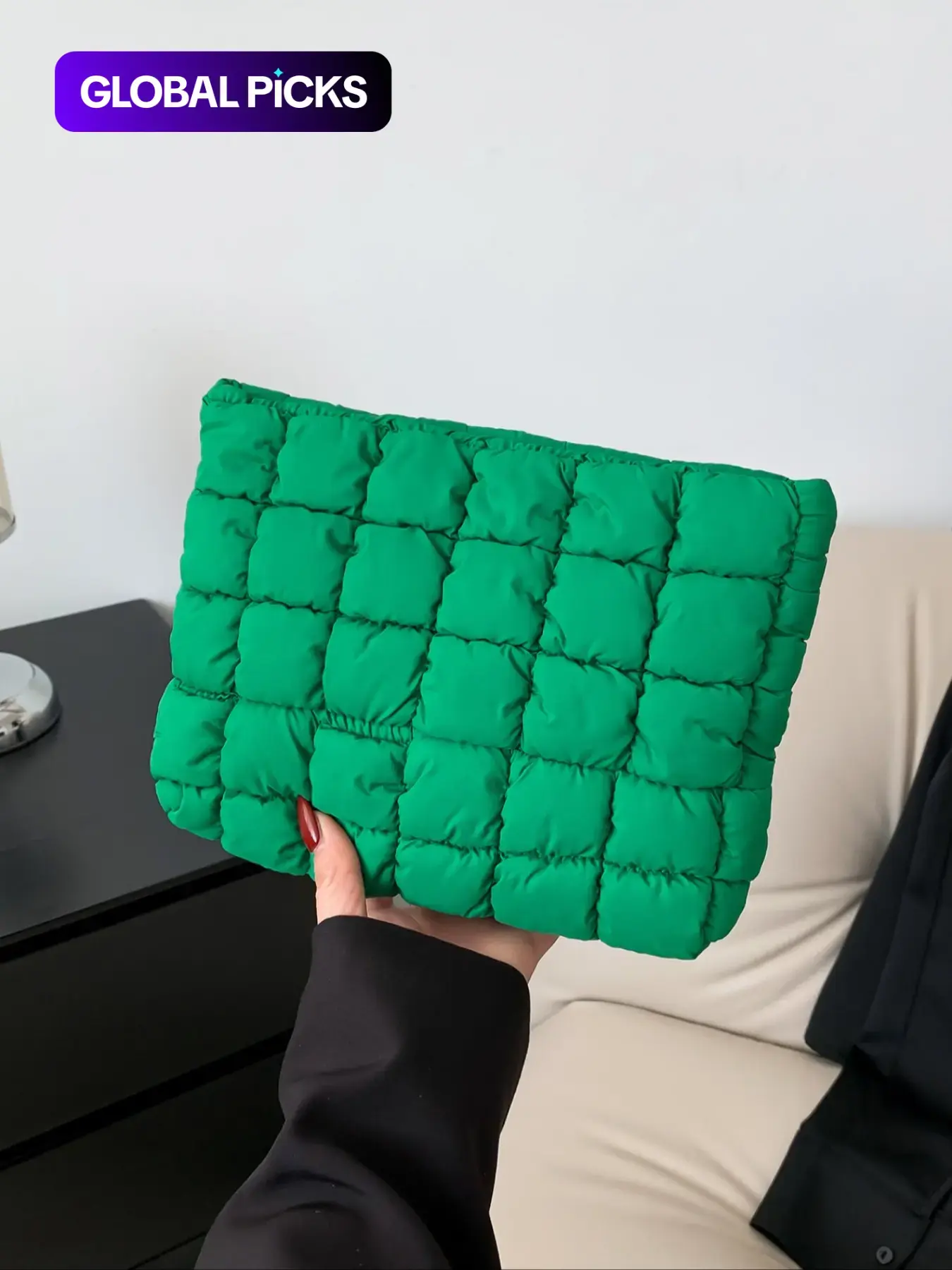 Large Capacity Quilted Design Clutch, Travel Storage Bag With Zipper, Travel Essentials, Perfect Christmas Gift Idea, Quilted Purse #GLOBAL PICKS