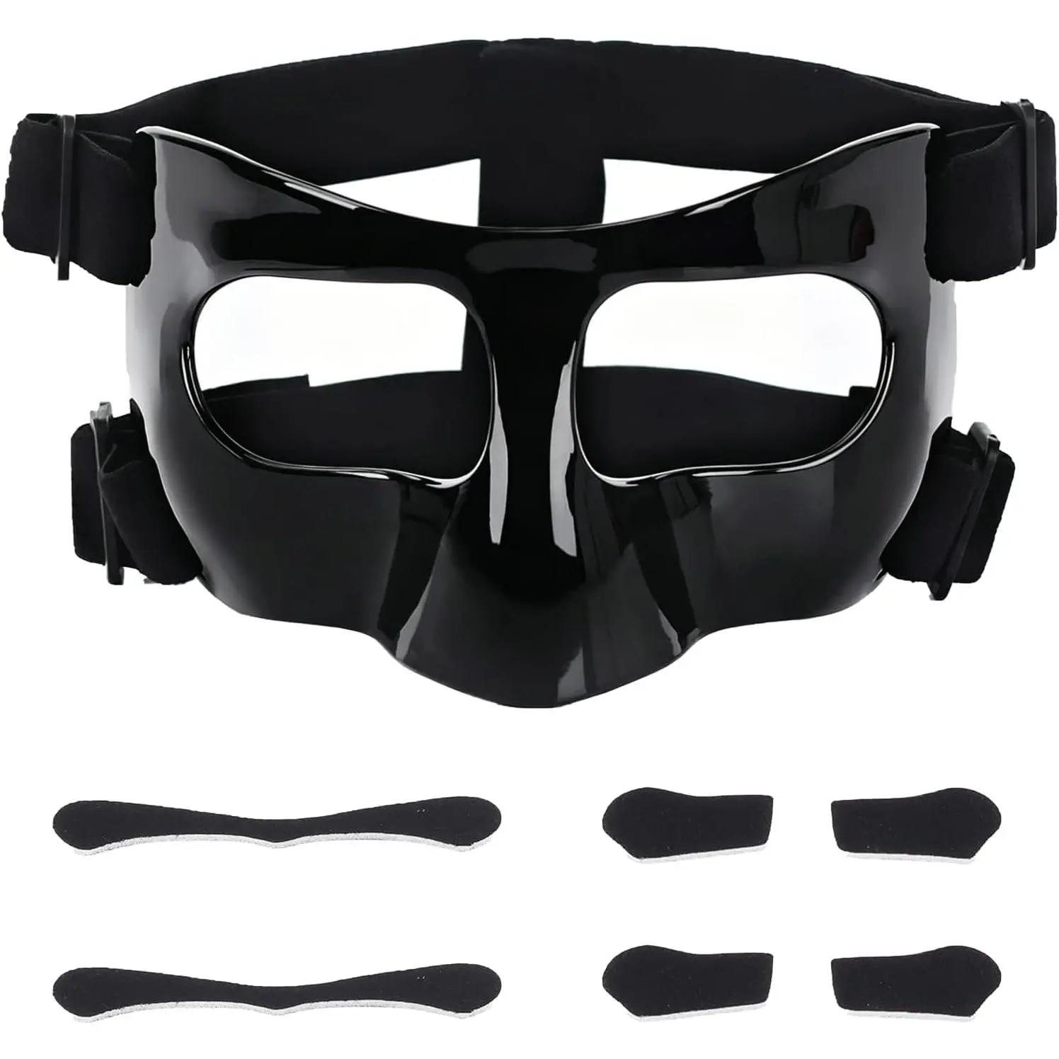 Nose Guard for Broken Nose, Nose Protector for Soccer, Basketball, and Other Sports, Adjustable Basketball Face Mask for Kids, Teenagers, and Adults, Suitable for Men and Women