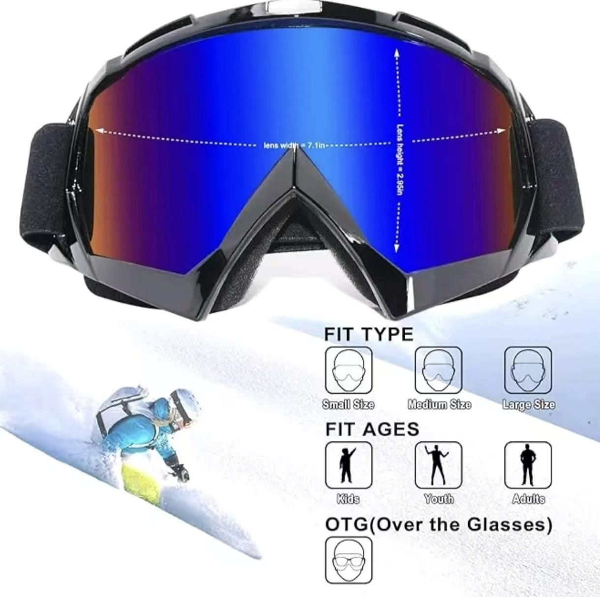 Dirt Bike Goggles Motorcycle Riding Ski Windproof Glasses clear that fit vintage mountain desert snow sport glass Windproof Dirt motorcycle goggle biking sunglass performance eyewear unisex eye glasses windproof dustproof new sunglass