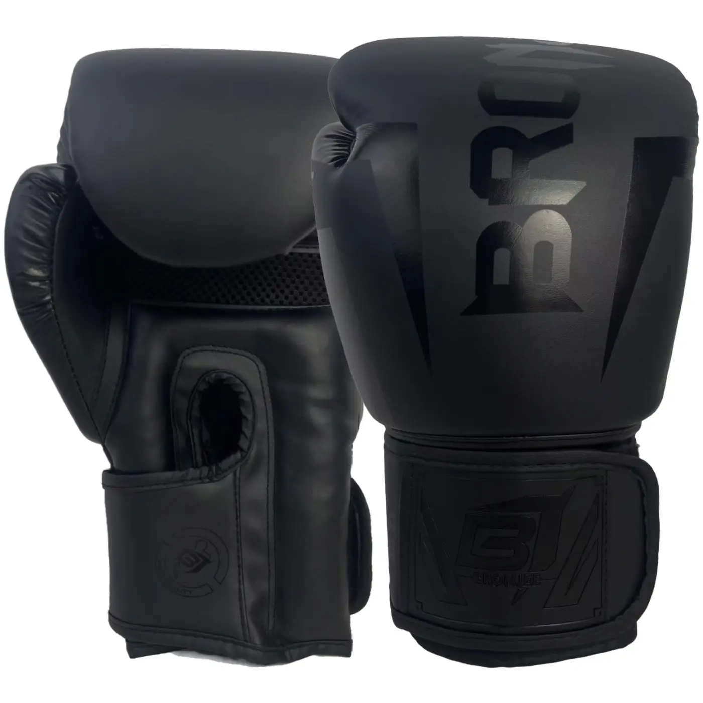 Bronjee PU Leather Training Gloves, Adult Professional Boxing Gloves, 8-16 Ounces, Muay Thai, Mma, Heavy Bag, Focus Glove, Multi-Layer Protection