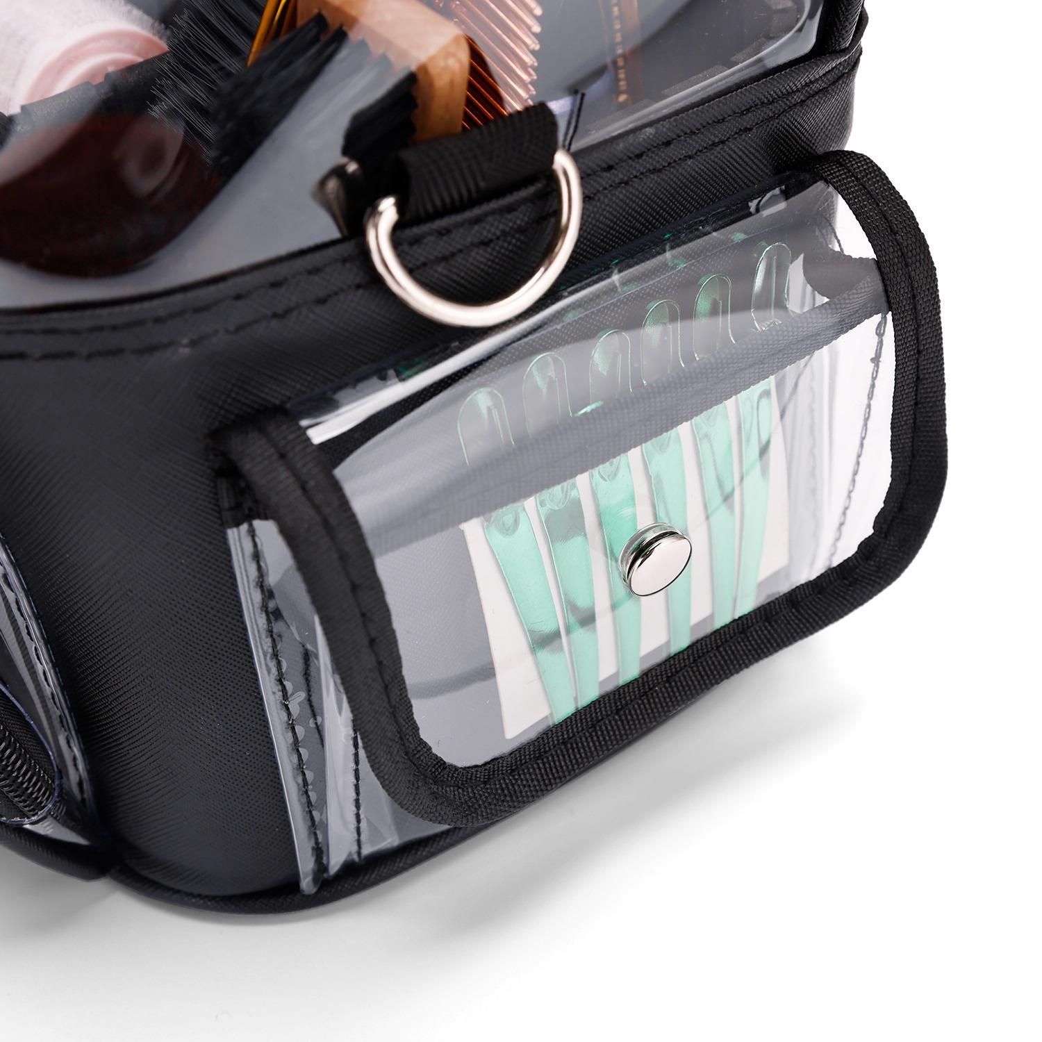 Transparent Waterproof Cosmetic Organizer Bag, PVC Fashion Travel Case for Makeup Tools, Haircutting Tool Storage, All Seasons Use