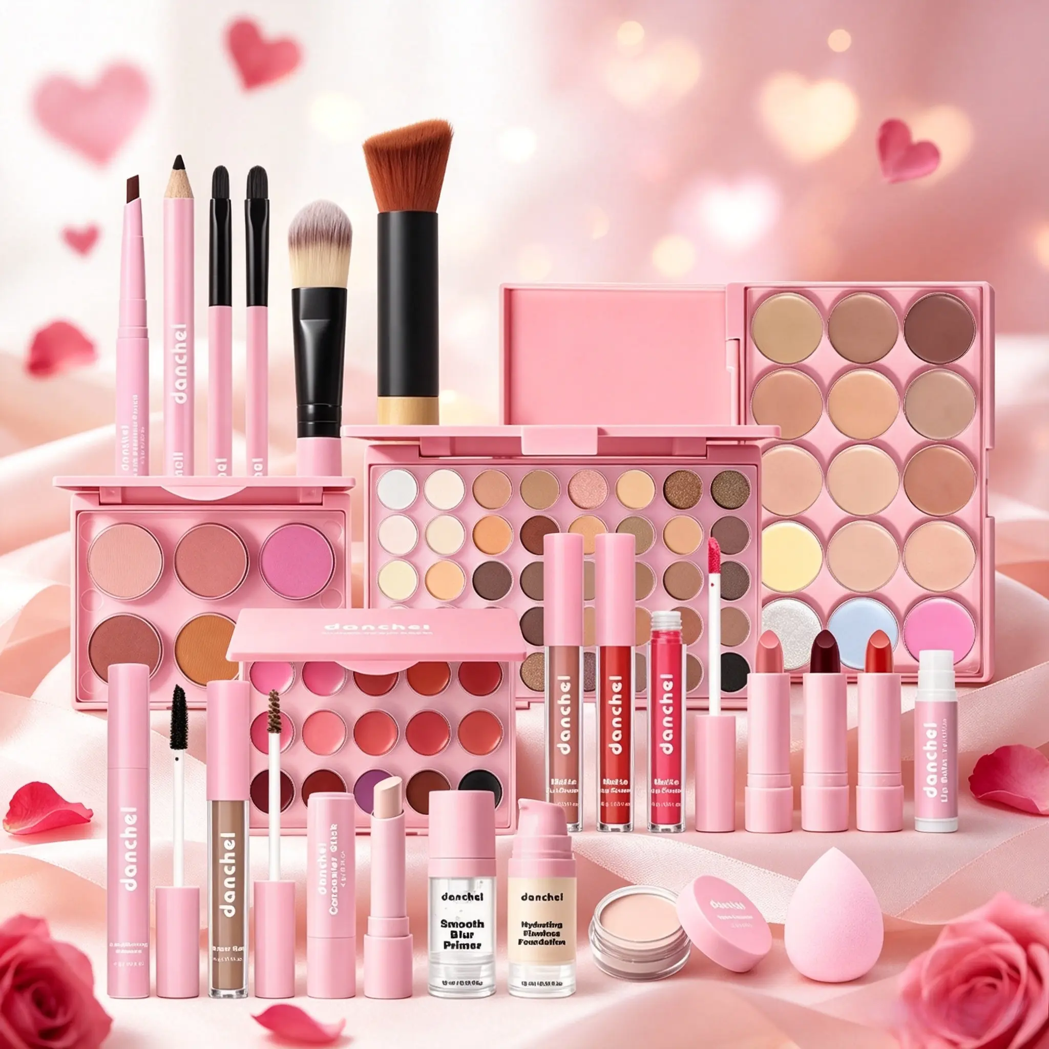 All-in-one complete makeup kit contains concealer, contour blush, eye & lip cosmetics, full professional brushes and portable bag. Blendable fine powder for daily & glamorous makeup, perfect touch-up and holiday gift for Valentine’s Day Beauty Set