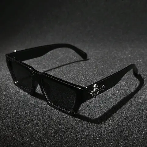 Men's Square Frame Sunglasses, Criss Cross Design, Pop Art Print, UV Protection, Casual Style, Full Rim, PC Material, Non-Color Changing, Outdoor Sunglasses, UV Blocking Sunglasses
