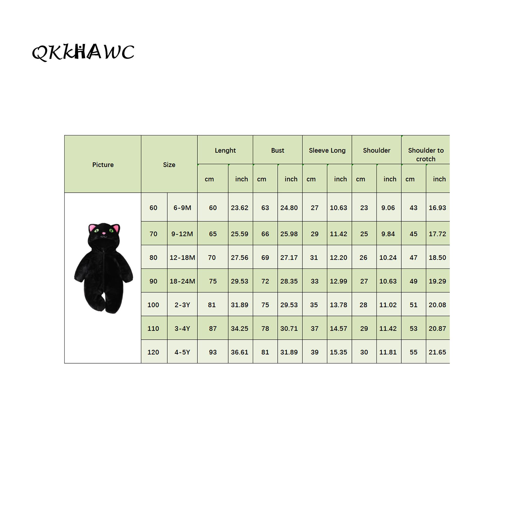 Baby Black Cat Costume Winter Warm Long Sleeve Hooded Romper Cute Warm Infant Jumpsuit