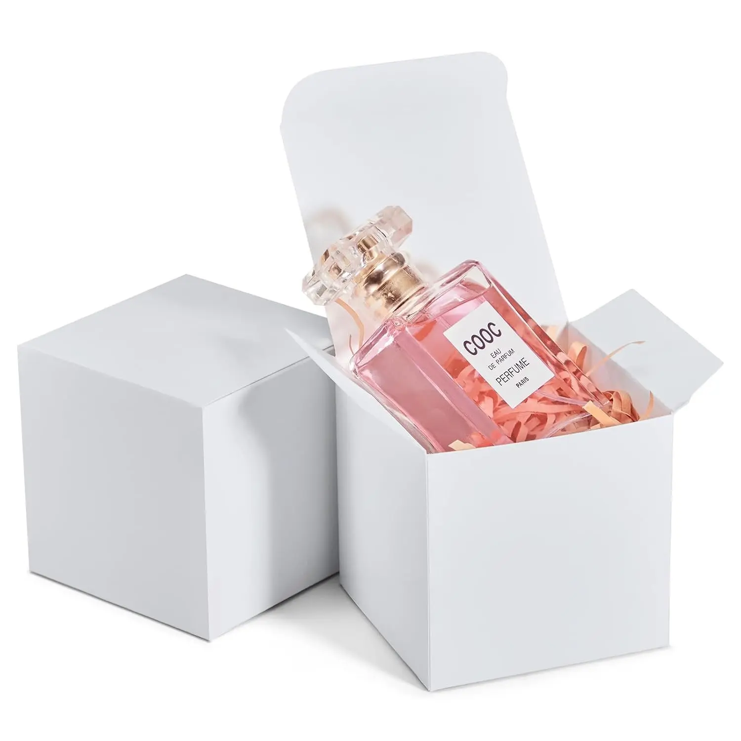 3x3x3'' 100PC Cardboard Gift Boxes with Lids, Small for Bridesmaid Groomsmen Gifts,Cupcakes, Crafting, Party Wedding Favor, Bridal Baby Shower, White