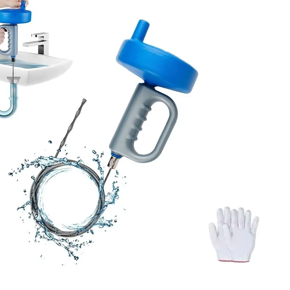 3/5/15Meters Long Kitchen Toilet Sewer Blockage Hand Tool Pipe Dredger Drains Dredge Drill-Powered Extendable Spring Cleaning Drain Clog Remover Sewer Auger