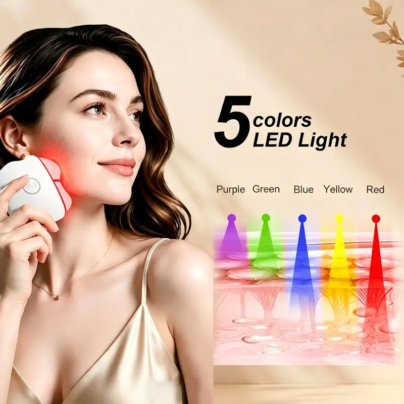 Electric Warm Gua Sha Massage Tool, EMS Lifting Vibration Facial Sculpting Device Home Skin Care SPA, Facial Machine