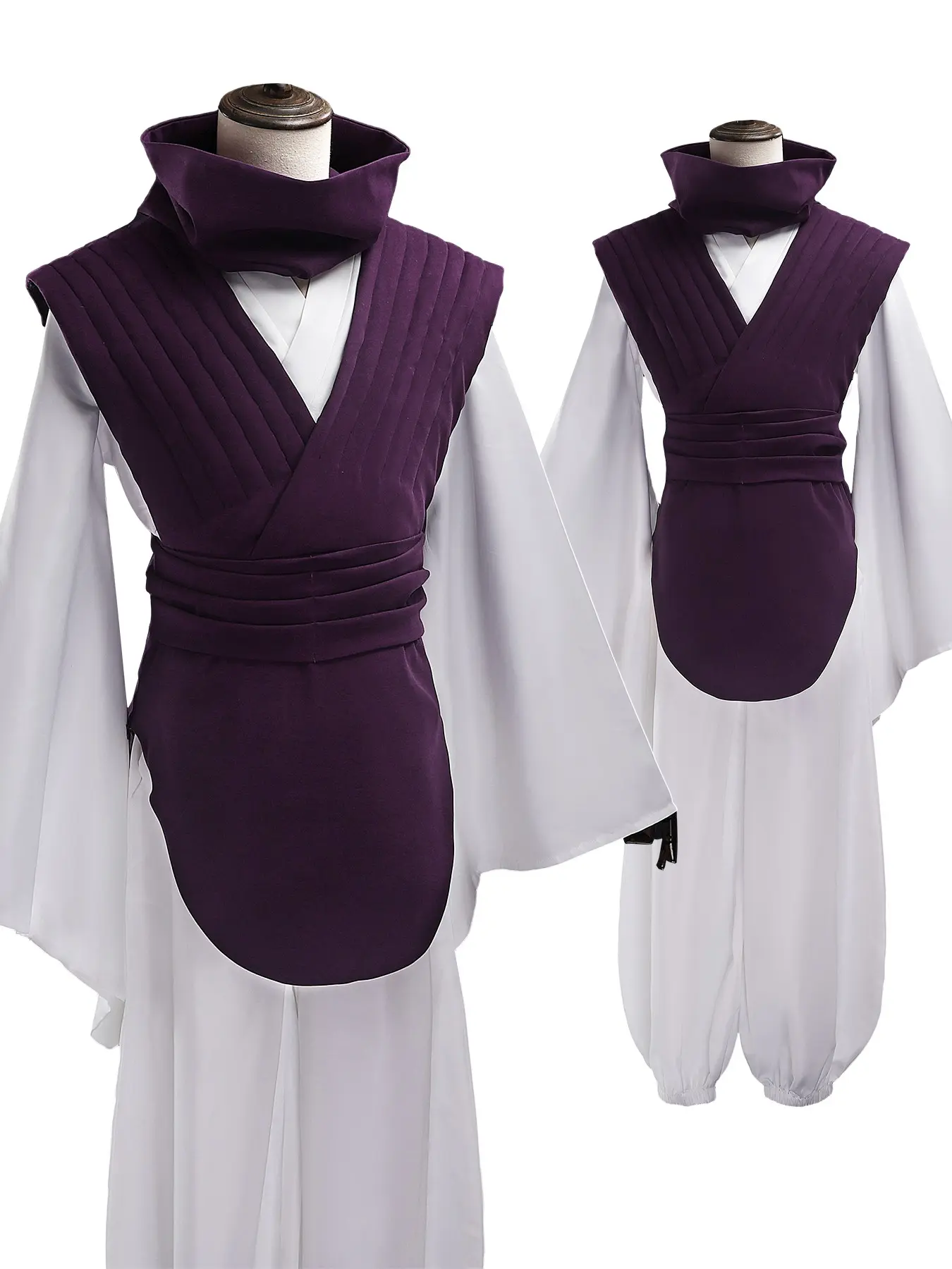 HOLOUN Choso Cosplay Costume Jujutsu JJK Manga Anime Conventions Halloween Party Outfit Purple Vest Neck Gaiter Belt White Elastic Pants Top Birthday Clothes