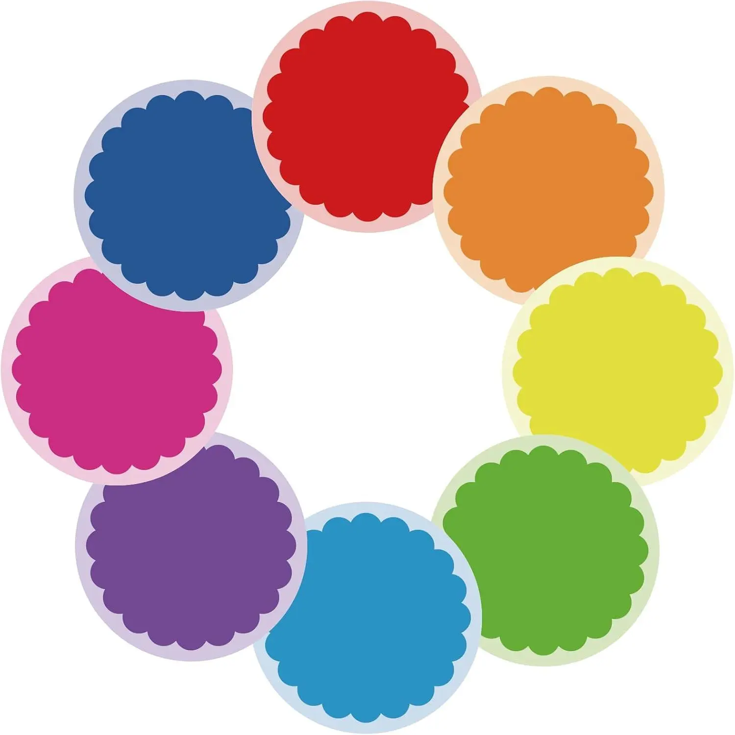 24 Pack Dry Erase Dots 11 Inch Circles Spots 8 Colorful Whiteboard Stickers | Removable PVC , Easy To Write and Wipe, -Free, for Classroom Desks, Walls, Tables, Floor, Teachers and Students