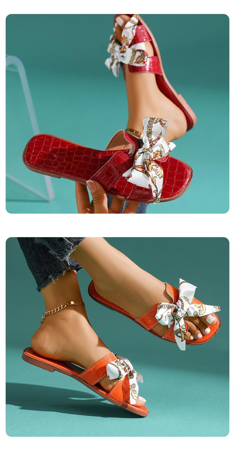 Women's Stylish Bowknot Slides — New Summer Flat Sandals: Trendy, Versatile, and Perfect for Outdoors & the Beach