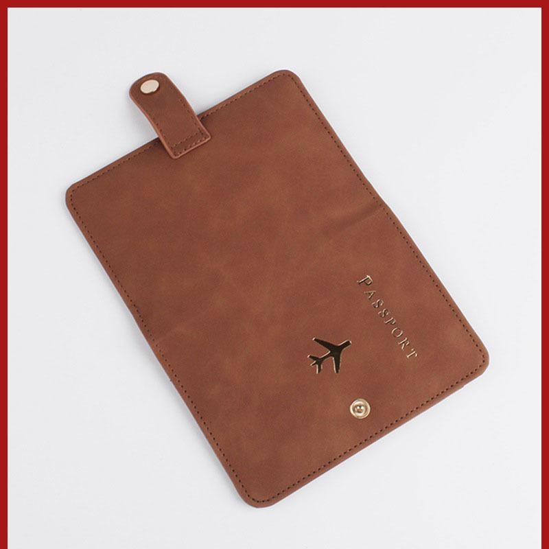 Leather Passport Holder Covers Case Waterproof Travel Credit Card Wallet Cute Passport Book for Women/Men Buckle Passport Cover