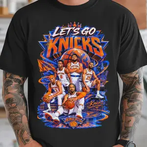 [100% Cotton] Let's Go Knicks Basketball T-shirt – Game Day Shirt summerwins graphic tee casual crewneck street style short sleeve tee unisex gift