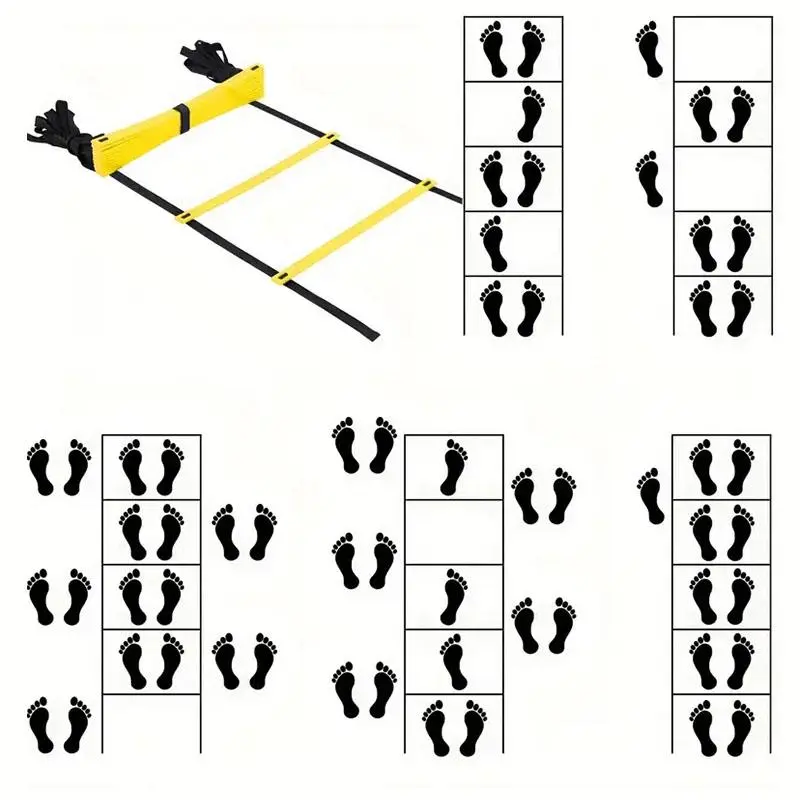 Agility Training Ladder, 1 Set Portable Detachable Football Training Ladder with Storage Bag, Sports Fitness Equipment for Home Gym