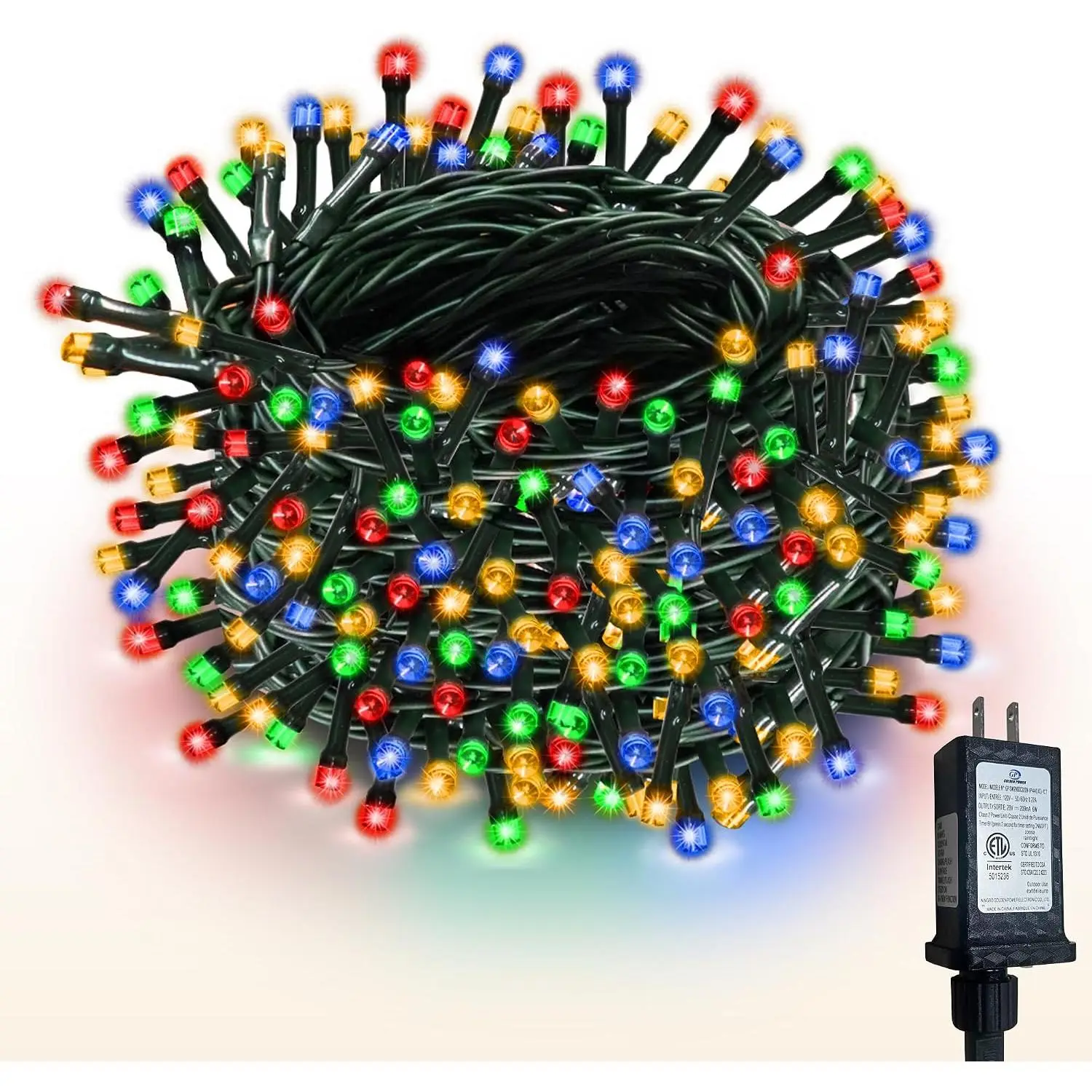 Christmas Outdoor String Lights 75ft 200 LED  with Memory Modes, Twinkle Plug in Fairy Lights for Indoor Xmas Tree Backyard Wedding Party Garden Balcony Porch Decor, Multicolor