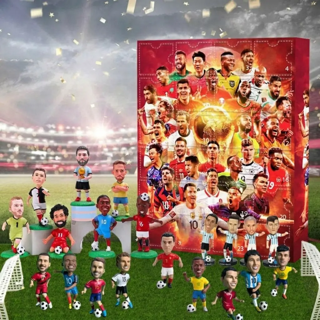 Football Activity Advent Calendar, Football Blind Box, Fun Character Desktop Display, Football Enthusiast Holiday Gift