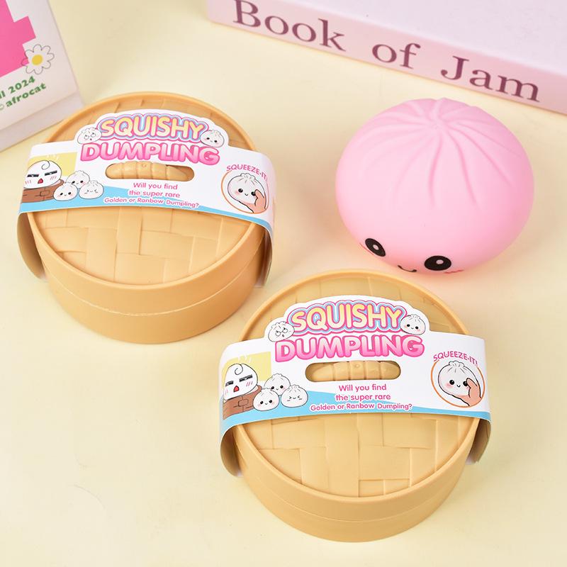 The Cutest Stress Ball You'll Ever Meet – Giant Steamed Bun Toy Made of Soft TPR Material for Satisfying Squeeze Play |         Random Blind Box Packaging Creates a Fun Unboxing Experience |         Perfect Surprise Gift for Kids [Your Missing Text Here]